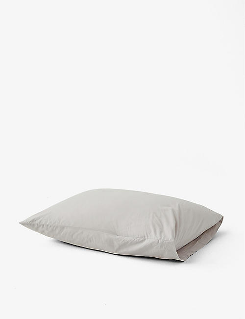 TEKLA: Core organic-cotton pillowcase 50cm x 60cm