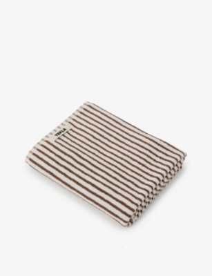 TEKLA: Logo-embossed cotton bath towel 70cm x 140cm