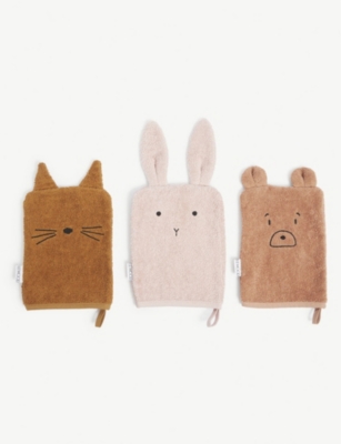 LIEWOOD: Sylvester cotton terry washcloths set of three