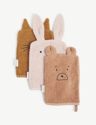 LIEWOOD: Sylvester cotton terry washcloths set of three