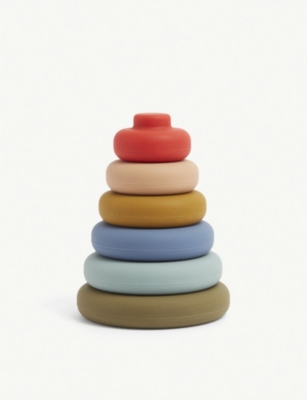 LIEWOOD: Dag multicoloured silicone stacking tower