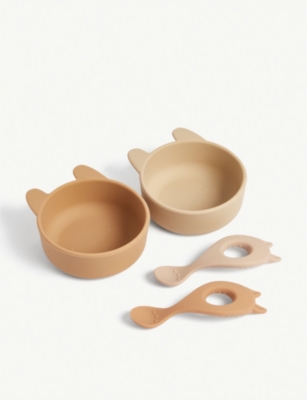 LIEWOOD: Evan Dino silicone bowl and spoon set of two