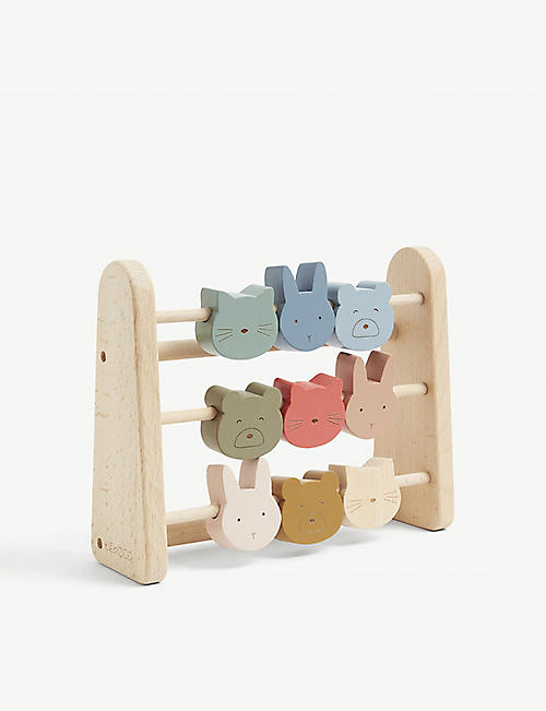 LIEWOOD: Astrid animal-shaped wooden abacus toy 21.5cm