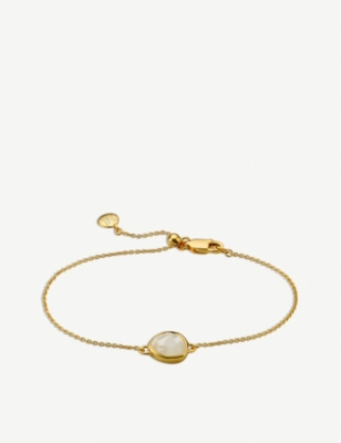 MONICA VINADER Siren 18ct gold-plated vermeil and moonstone