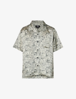 トップス Stussy Crocodile Print Silk Shirt STUSSY - Crocodile-print relaxed-fit silk shirt | Selfridges.com