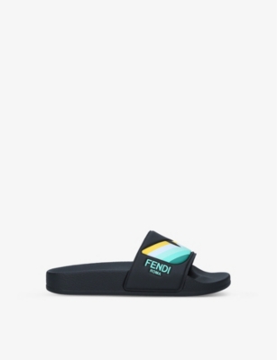 FENDI Monster Eye woven sliders 7 9 years Selfridges