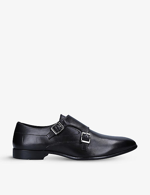 KG KURT GEIGER: Amble 2 double monk-strap leather shoes