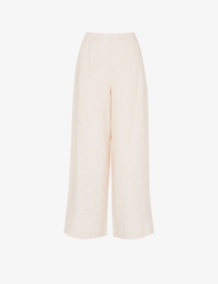 WHISTLES - Nina wide-leg linen trousers | Selfridges.com