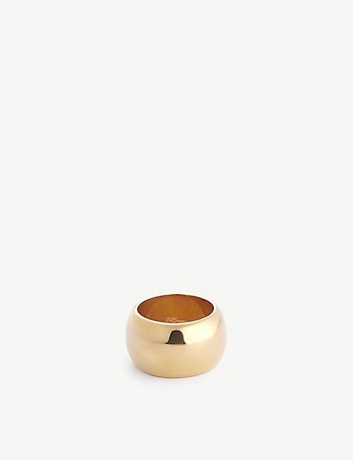 TILLY SVEAAS: Band 18ct yellow gold-plated sterling-silver ring