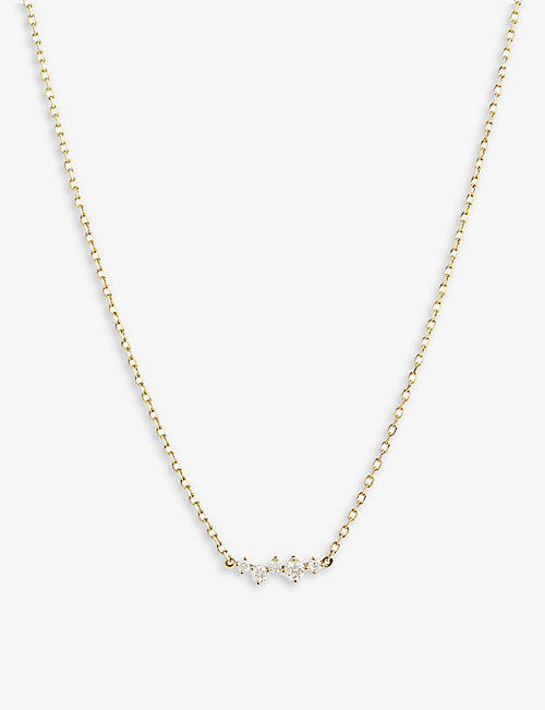 THE ALKEMISTRY: RUIFIER Scintilla Alpha Ray 18ct yellow gold and 0.09ct diamond necklace