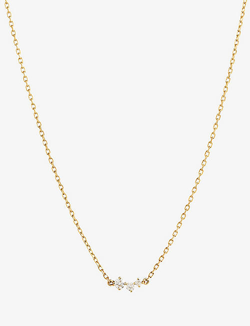THE ALKEMISTRY: RUIFIER Scintilla Trio Ray 18ct yellow gold and 0.07ct diamond necklace