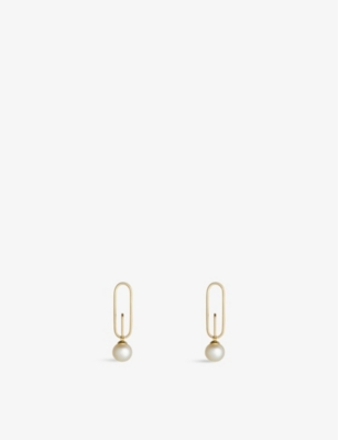 Off-White c/o Virgil Abloh Paperclip Earrings In Gold in Metallic