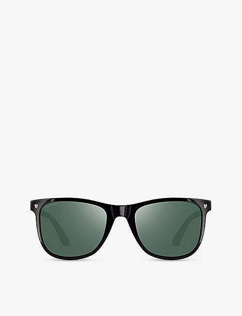 ASPINAL OF LONDON: Milano D-frame acetate sunglasses