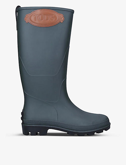 TODS: Pioggia logo rubber wellington boots