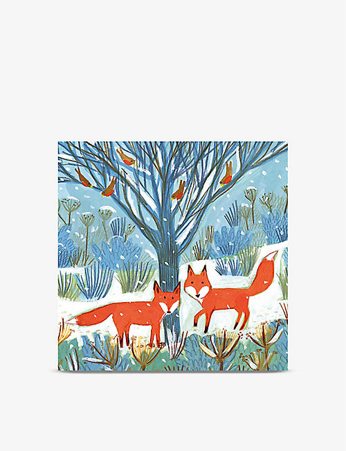 MUSEUMS AND GALLERIES: Festive Foxes Christmas greetings cards pack of eight