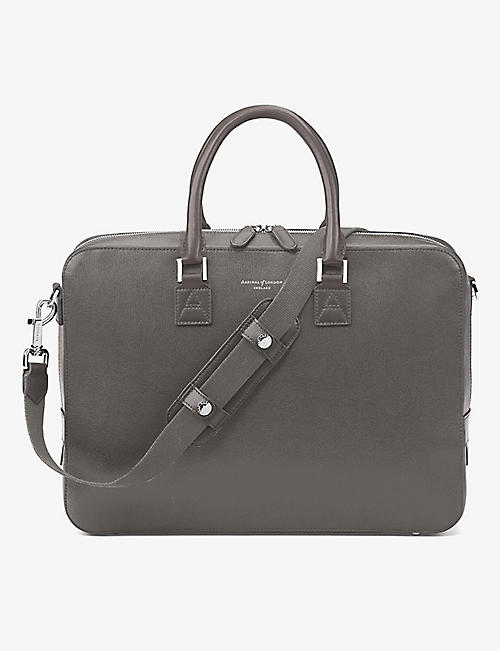 ASPINAL OF LONDON: Mount street small saffiano leather tech bag