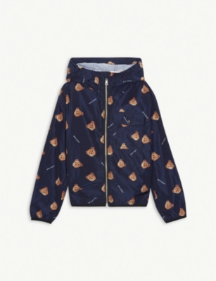 Palm Angels Boys Navy Kids Logo-print Shell Windbreaker Jacket 6-12 Years 12 Years