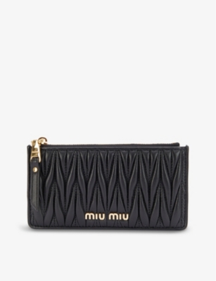 MIU MIU: Matelassé quilted leather wallet