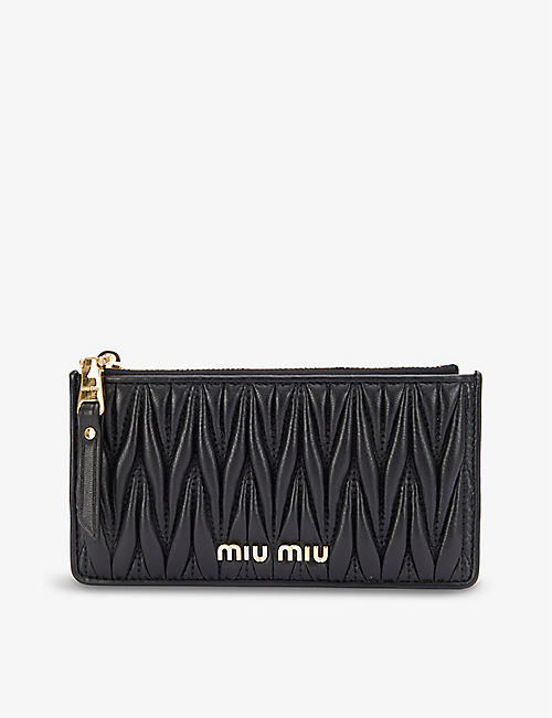 MIU MIU: Matelassé quilted leather wallet
