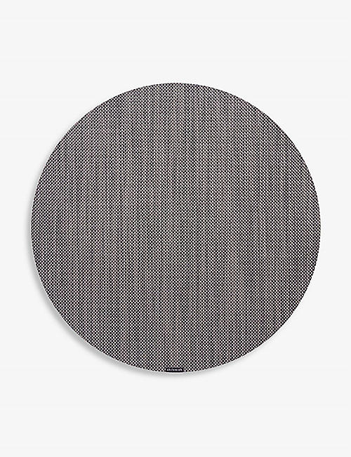 CHILEWICH: Basketweave round woven placemat 38cm
