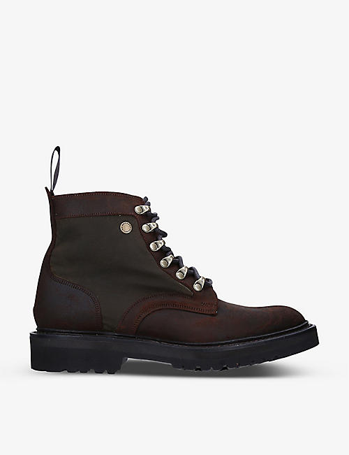 BARBOUR: Tansor leather ankle boots