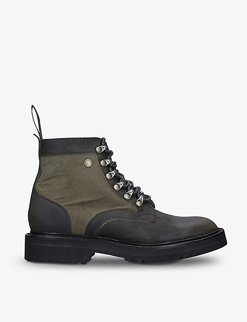 BARBOUR: Tansor chunky-sole leather ankle boots