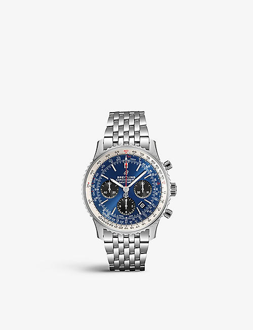BREITLING: AB0121211C1A1 Navitimer B01 stainless-steel automatic watch