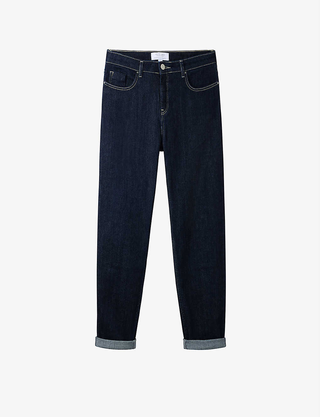 The White Company Brompton Organic Cotton Boyfriend Jeans In Mid Wash
