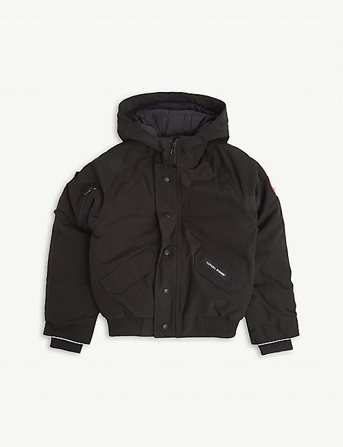 CANADA GOOSE: Rundle hooded shell-down bomber jacket 7-16 years
