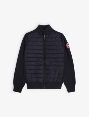 CANADA GOOSE Hybridge logo-embroidered wool-blend jacket 7-16 years