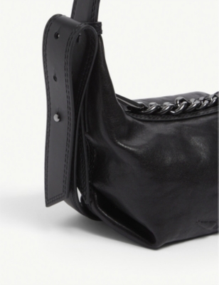 Shop Zadig & Voltaire Zadig&voltaire Womens Noir Le Celia Xs Leather Shoulder Bag