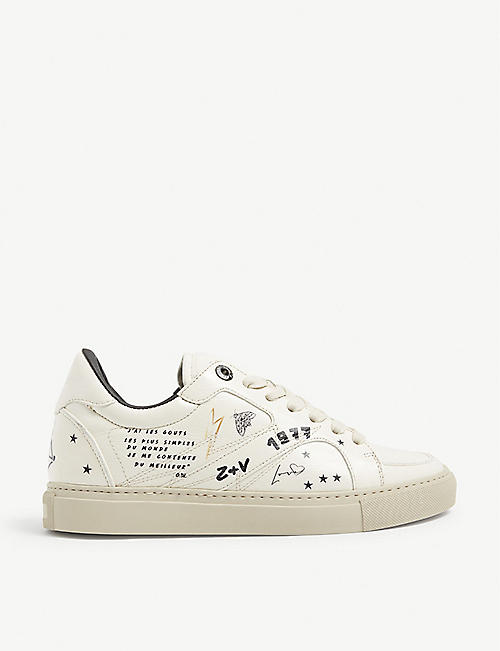 ZADIG&VOLTAIRE: ZV1747 Board Crush leather trainers
