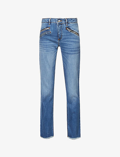 ZADIG&VOLTAIRE: Ava faded mid-rise stretch-denim jeans