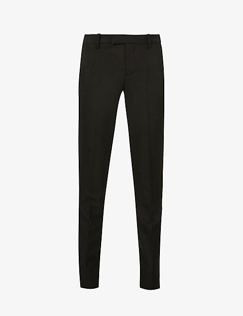 ZADIG&VOLTAIRE: Prune Strass mid-rise woven trousers