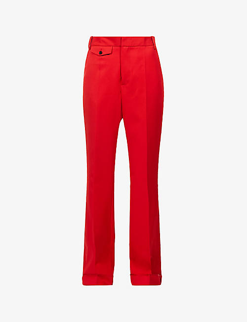 ZADIG&VOLTAIRE: Poetia wide-leg high-rise wool-blend trousers