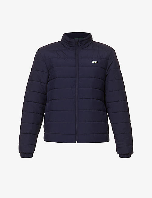 LACOSTE: Logo-embroidered quilted shell jacket