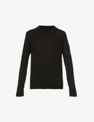 ZADIG&VOLTAIRE: Miss rhinestone-embellished arrow cashmere sweater