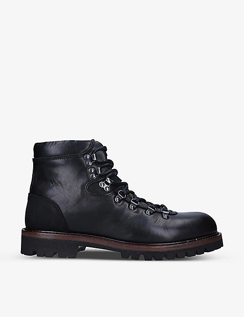 BELSTAFF: Gorge lace-up leather hiking boots
