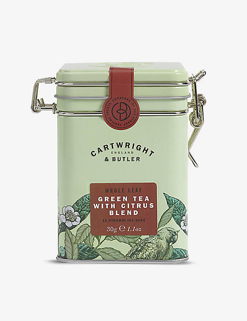 CARTWRIGHT & BUTLER: Citrus green teabags box of 15 30g