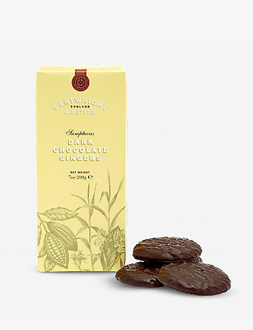 CARTWRIGHT & BUTLER: Dark chocolate ginger biscuits 200g