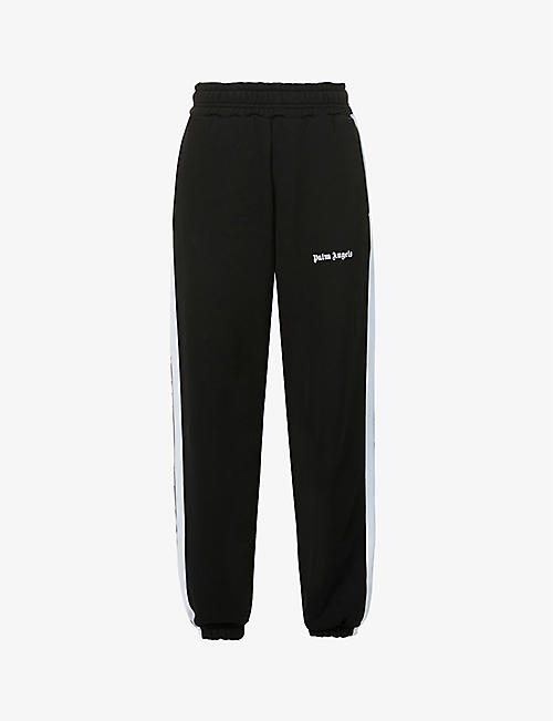 PALM ANGELS: Track high-rise cotton-jersey jogging bottoms
