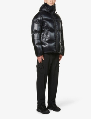 Shop Canada Goose Mens Black Crofton Padded Recycled-nylon Jacket