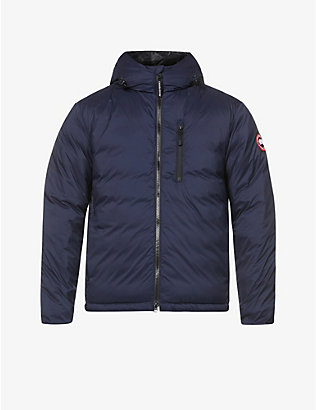 CANADA GOOSE: Lodge logo-patch shell-down hooded jacket