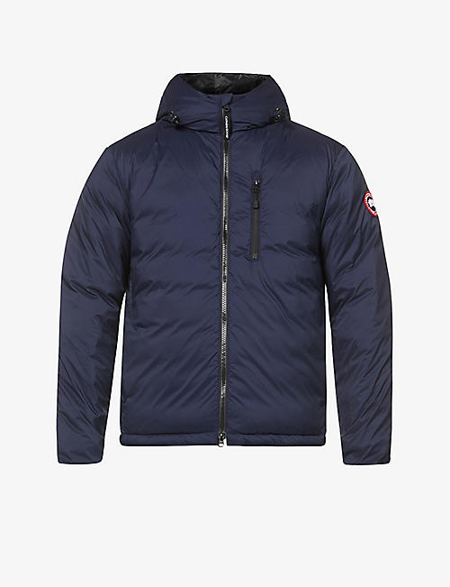 CANADA GOOSE: Lodge logo-patch shell-down hooded jacket