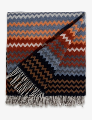 MISSONI HOME: Humbert zigzag wool-blend throw 130cm x 190cm