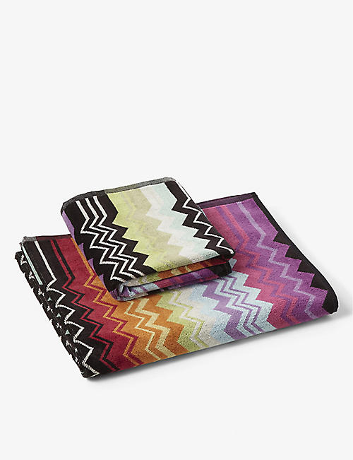 MISSONI HOME: Giacomo geometric-pattern cotton towels set of two