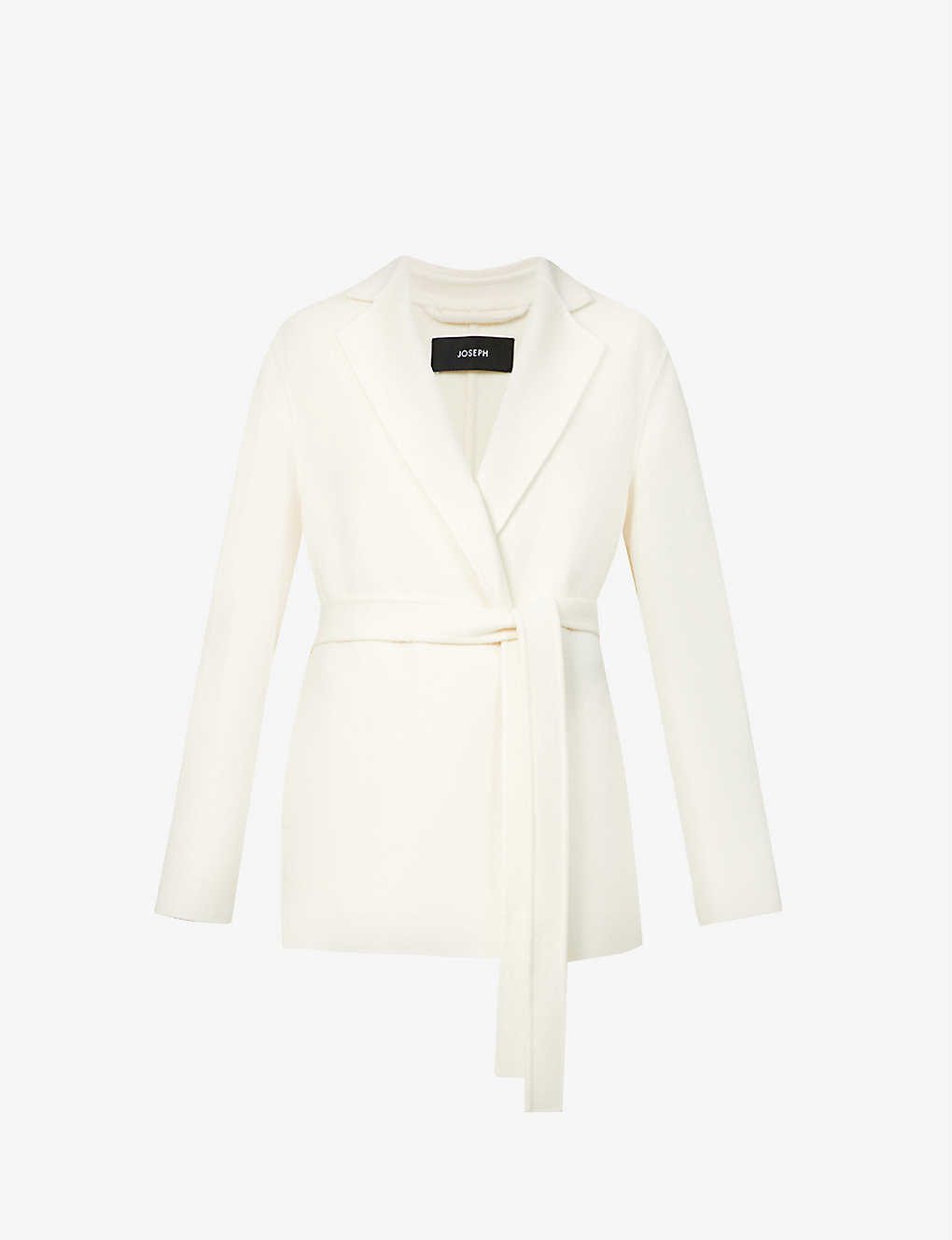 Joseph Belted Wool And Cashmere-blend Coat In Ivory