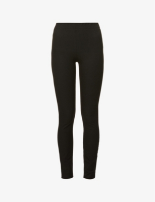 Gabardine Stretch Leggings in Black