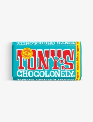TONY'S: Chocolonely milk chocolate crispy wafer bar 180g