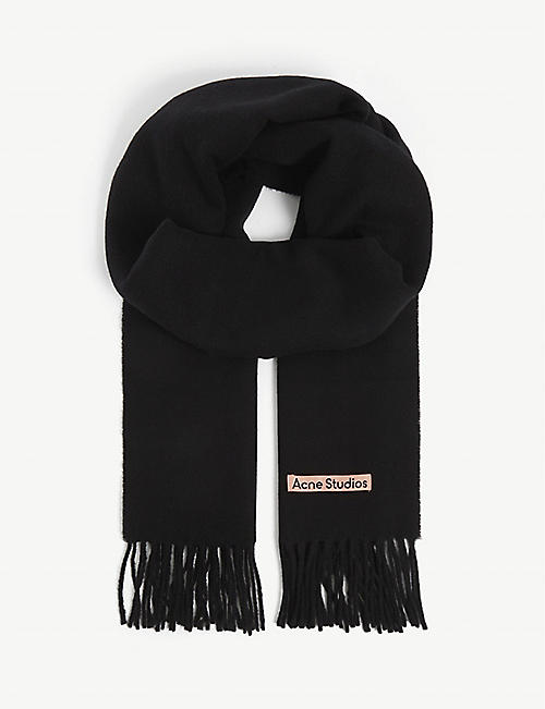 ACNE STUDIOS: Canada New logo-embroidered wool scarf